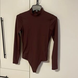 A & F Brown Long Sleeve Bodysuit